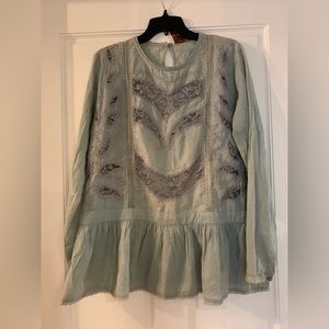 Beautiful Stories celery colored tunic top